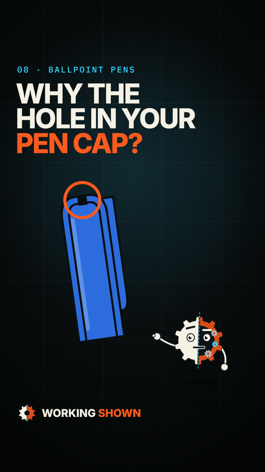 Reel cover: Why is there a hole in your pen cap?