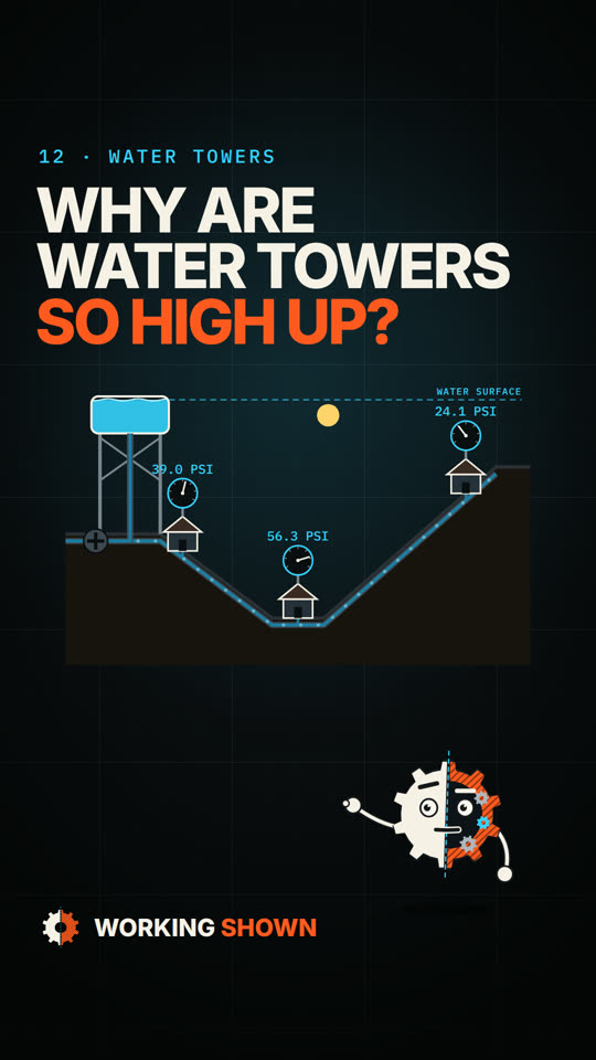 Reel cover: Why are water towers so high up?